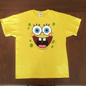 Sponge Bob Adult Large T Shirt Fruit of the Loom